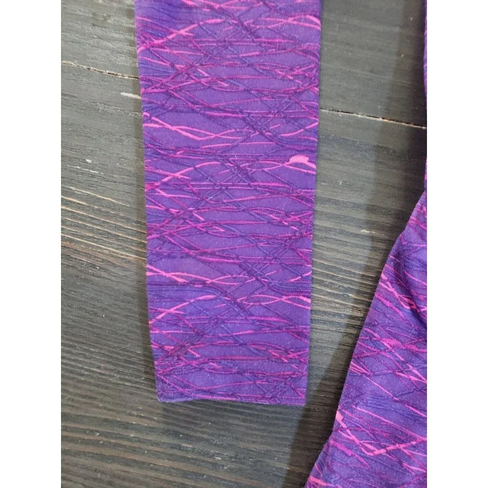 Nike Pro Combat Shirt Purple Dri Fit Fitted 1/4 Zip Thumb Holes Logo Women Sz S - Picture 6 of 15